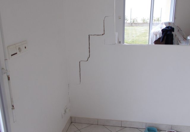 fissures sur les murs